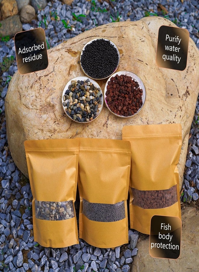BERGFBV 3-in-1 Low Maintenance Aquarium Filter Bio Media: Volcanic Rock, Natural Gravel & Aquatic Plant Cultivation Soil - Helps Reduce Water Changes for Freshwater Tank, Pond - Image 3